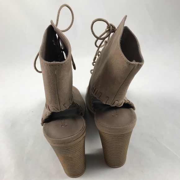 Wild Diva Lounge Suede Strappy Ankle Tie Stiletto Heel